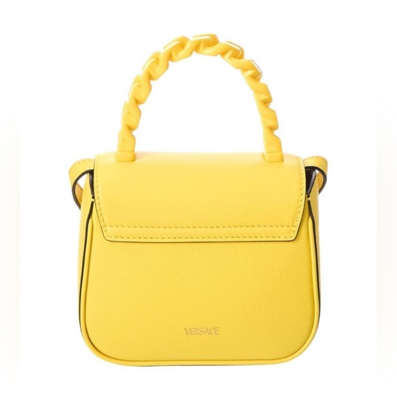 Versace La Medusa Mini Yellow Crossbody Top Handle Shoulder Bag NWT - Picture 9 of 14